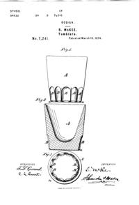 McKee Tumbler Design Patent D  7241-1