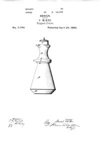 McKee Shaker Design Patent D 11744-1