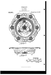 McKee Cut Bowl Design Patent D 50591-1