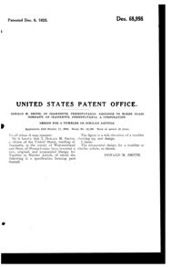 McKee Goblet Design Patent D 68998-2