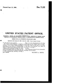 McKee Lens Design Patent D 71122-2