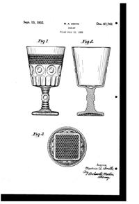 McKee Goblet Design Patent D 87761-1
