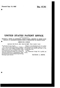 McKee Goblet Design Patent D 87761-2
