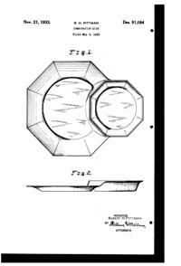 McKee Snack Tray Design Patent D 91084-1