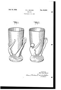 McKee Bottoms Up Mug Design Patent D 92693-1