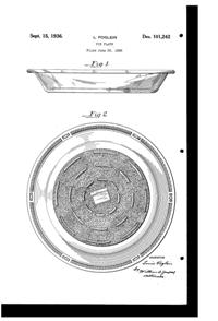 McKee Glasbake Pie Plate Design Patent D101242-1