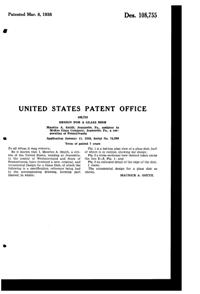 McKee Fentec Plate Design Patent D108755-2