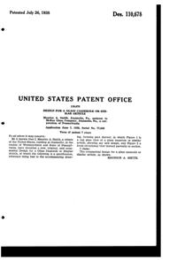 McKee Glasbake Casserole Design Patent D110678-2