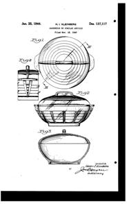 McKee Casserole Design Patent D137117-1