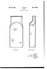 McKee Bottle Design Patent D138123-1