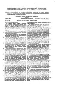 MacBeth-Evans Transluscent & Opaque Glass Patent 1143788-1
