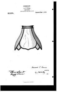 MacBeth-Evans Light Fixture Shade Design Patent D 40554-1