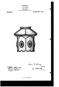 MacBeth-Evans Light Fixture Shade Design Patent D 40557-1