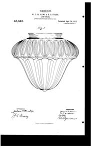 MacBeth-Evans Light Fixture Globe Design Patent D 43043-1