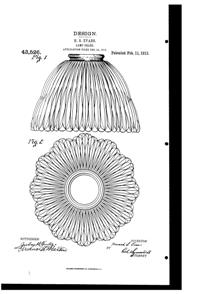 MacBeth-Evans Light Fixture Shade Design Patent D 43526-1