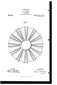 MacBeth-Evans Light Fixture Shade Design Patent D 45641-1