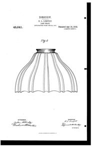 MacBeth-Evans Light Fixture Shade Design Patent D 45641-2