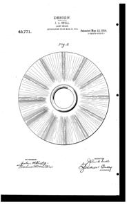 MacBeth-Evans Light Fixture Shade Design Patent D 45771-2