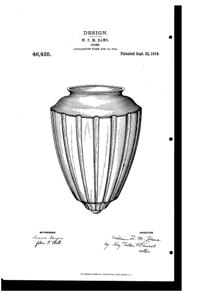 MacBeth-Evans Light Fixture Globe Design Patent D 46435-1