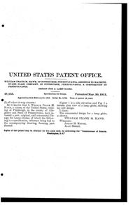 MacBeth-Evans Light Fixture Globe Design Patent D 47155-3
