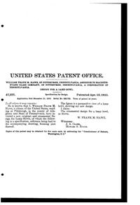MacBeth-Evans Light Fixture Shade Design Patent D 47227-2