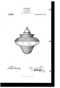 MacBeth-Evans Light Fixture Globe Design Patent D 49653-1