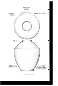 MacBeth-Evans Light Fixture Shade Design Patent D 49760-1