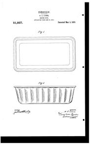 MacBeth-Evans Baking Pan Design Patent D 51837-1