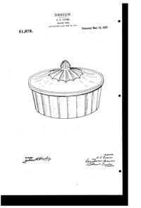 MacBeth-Evans Covered Casserole Design Patent D 51878-1