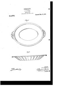 MacBeth-Evans Baking Dish Design Patent D 51879-1