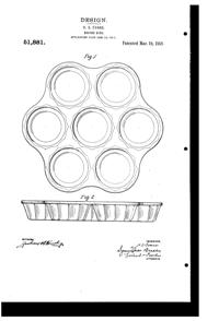 MacBeth-Evans Muffin Pan Design Patent D 51881-1