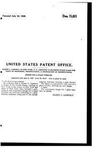 MacBeth-Evans Crystal Leaf Tumbler Design Patent D 75853-2