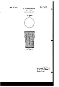 MacBeth-Evans Tumbler Design Patent D 76817-1