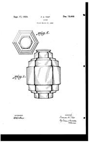 MacBeth-Evans Light Fixture Globe Design Patent D 79446-1