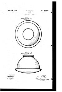 MacBeth-Evans Light Fixture Globe Design Patent D 89273-1