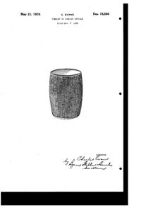 Bartlett Collins Tumbler Design Patent D 78566-1