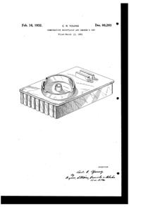Bartlett Collins Ash Tray Combination Design Patent D 86293-1