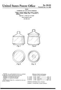 Bartlett Collins Candy Jar Design Patent D206028-1