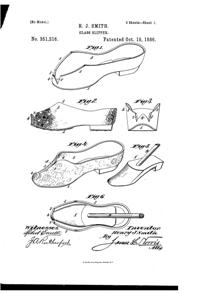 Bryce Glass Slipper Patent 351216-1