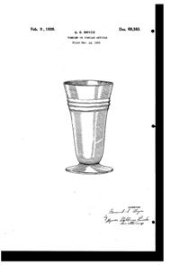 Bryce Footed Tumbler Design Patent D 69383-1