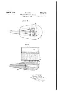 Consolidated #1100 Catalonian Colored Bubbled Glass Patent 1816045-2