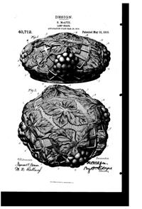 Consolidated Grape & Lattice Light Fixture Globe Design Patent D 40712-1