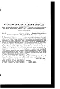 Consolidated Grape & Lattice Light Fixture Shade Design Patent D 41082-2