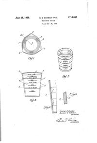 Federal Three-Spout Measuring Cup Patent 1718897-1