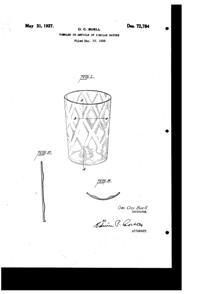 Federal Diamond Optic Tumbler Design Patent D 72784-1