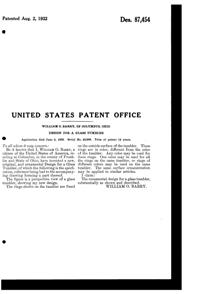 Federal Tumbler Design Patent D 87454-2