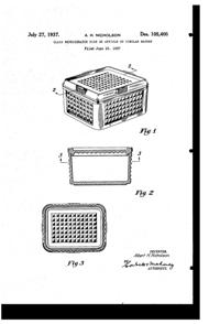 Federal Refrigerator Dish Design Patent D105400-1