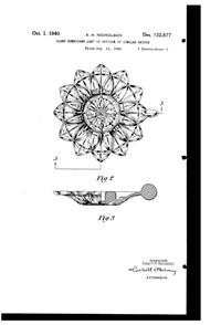 Federal Petal Hurricane Lamp Design Patent D122877-2
