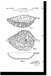 Federal Grape Dish Design Patent D123060-1
