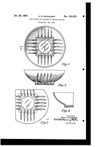 Federal Park Avenue Bowl Design Patent D124870-1